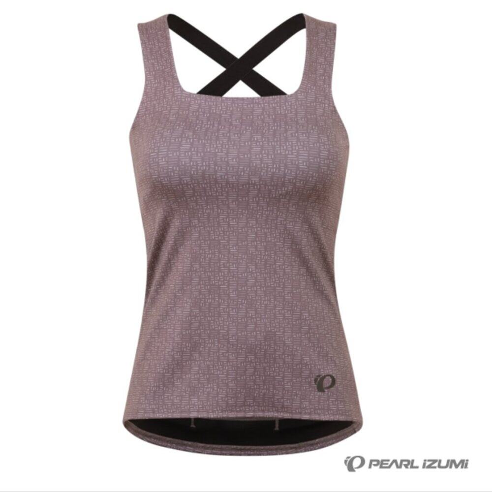 PEARL iZUMI Women's Jersey Symphony Tank in Dusty Plum Stamp
